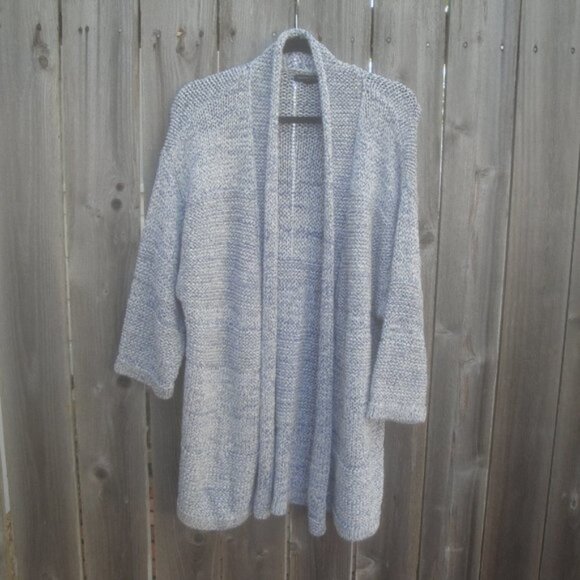 Banana Republic Womens Cardigan Size Large Blue Open Preppy Classic Sweater - Picture 9 of 9